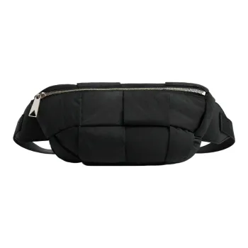Bottega Veneta Cassette Bumbag Intreccio Black