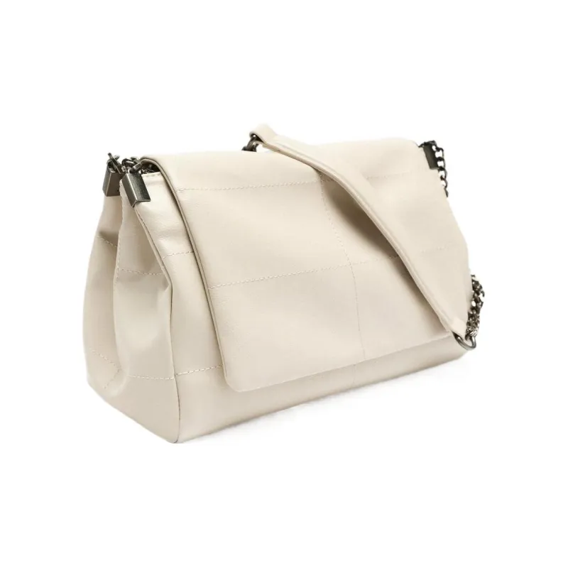 ZARA Polyurethane Portable Crossbody Bag, Shoulder Bag Women's Ecru-1