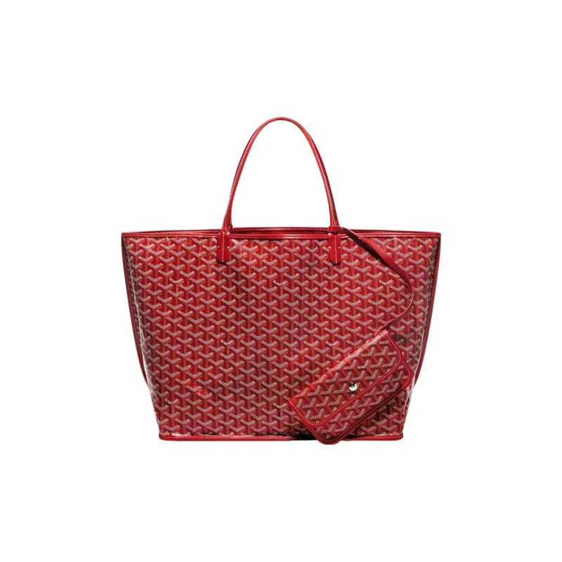 GOYARD Anjou Canvas With Leather Tote Shopping Bag Shoulder Bags Handbags Large Size Unisex 11 Colors-15