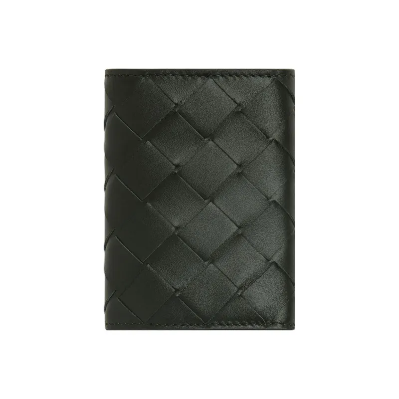 Bottega Veneta Calfskin Wallet Trumpets Men's Dark Green/Stone Green-2