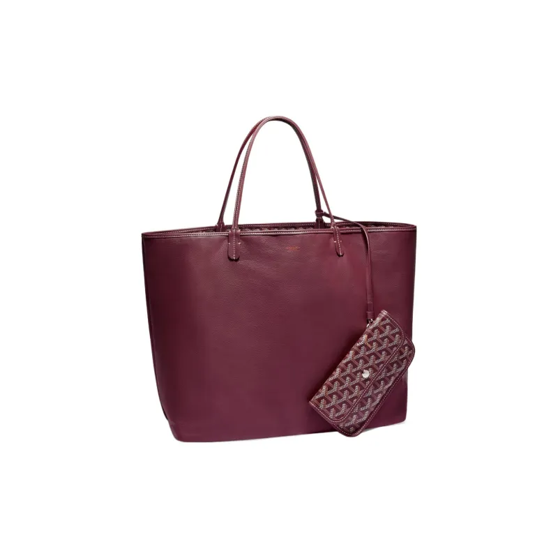 GOYARD Anjou Canvas With Leather Tote Shopping Bag Shoulder Bags Handbags Large Size Unisex 11 Colors-56