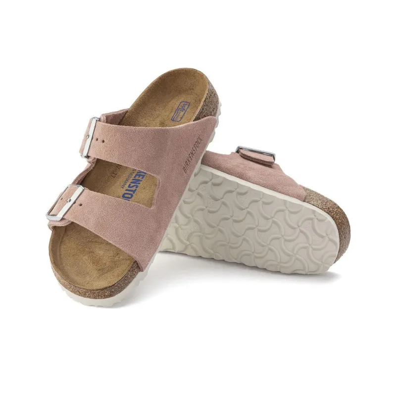 Birkenstock Arizona Soft Footbed Suede Leather Narrow Fit Sandals 'Pink Clay' Women's-4