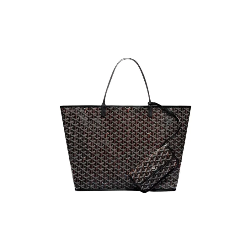 GOYARD Anjou Canvas With Leather Tote Shopping Bag Shoulder Bags Handbags Large Size Unisex 11 Colors-8