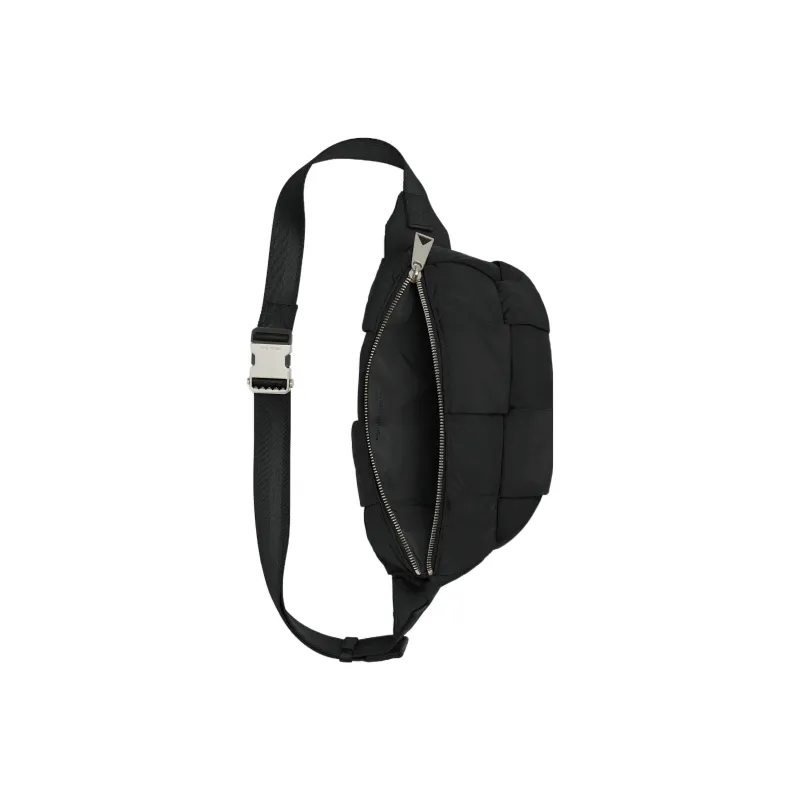 Bottega Veneta Cassette Bumbag Intreccio Black-3