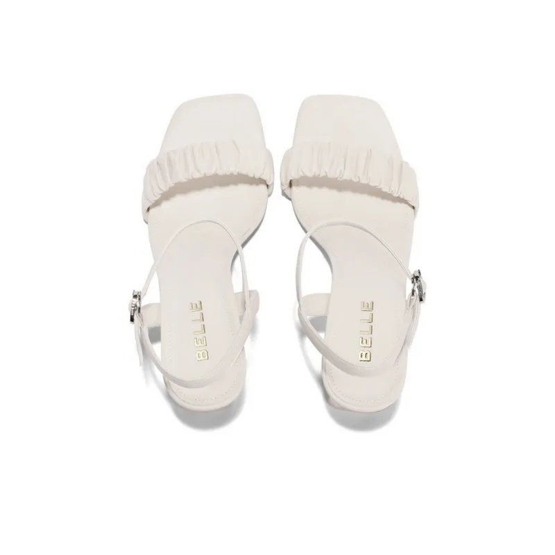 BELLE Stylish Sandal 7cm Women's White Purple Brown-15