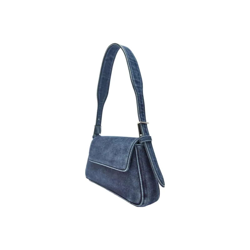 ZARA Denim Shoulder Bag Handbag Shoulder Bag Women's Blue-2