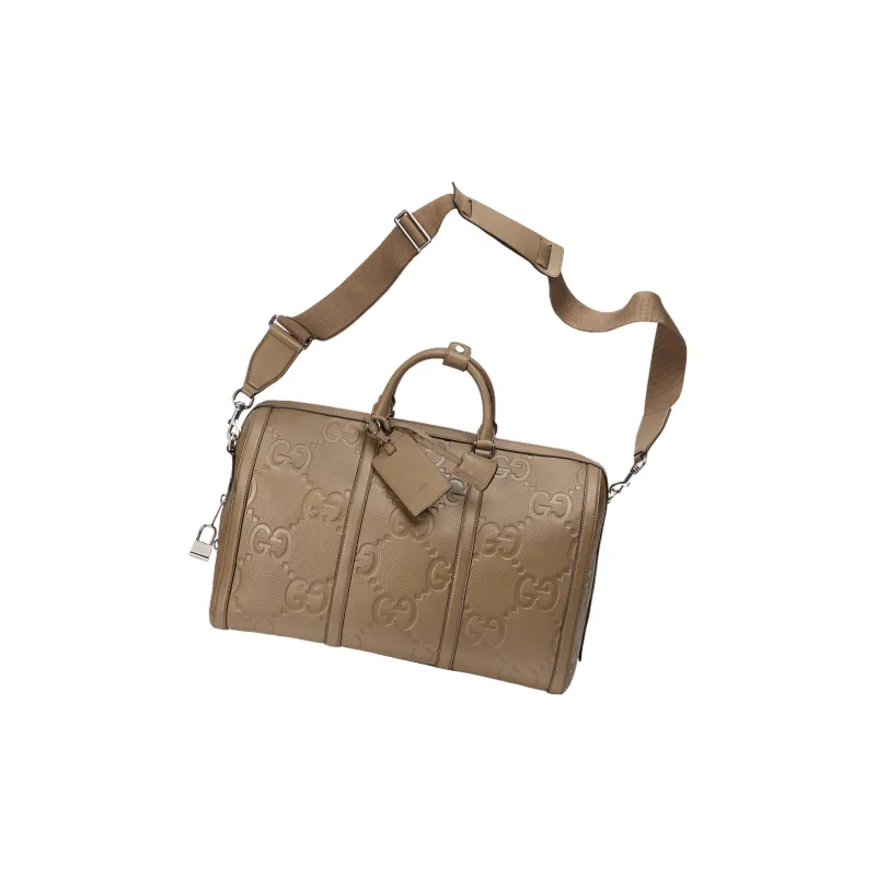 GUCCI Leather Handbag Shoulder Bag Crossbody Bag Travel Bag Small Size Women's Taupe-2