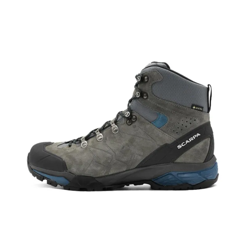 SCARPA ZG TREK Slip Resistant, Abrasion Resistant, Waterproof High Top Outdoor Shoes Men's Gray Blue-0
