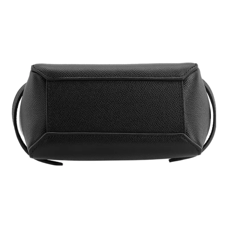 CELINE Cow Leather Catfish Bag, Handbag, Shoulder Bag, Crossbody Bag, Handbag Pico Women's Black-3