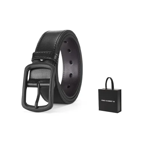 FREE RABBITⅡ Sun-Style Buckle Belt For Young And Middle-Aged Businessmen Casual knitted-motif With Belt Width: 3.8cm Unisex