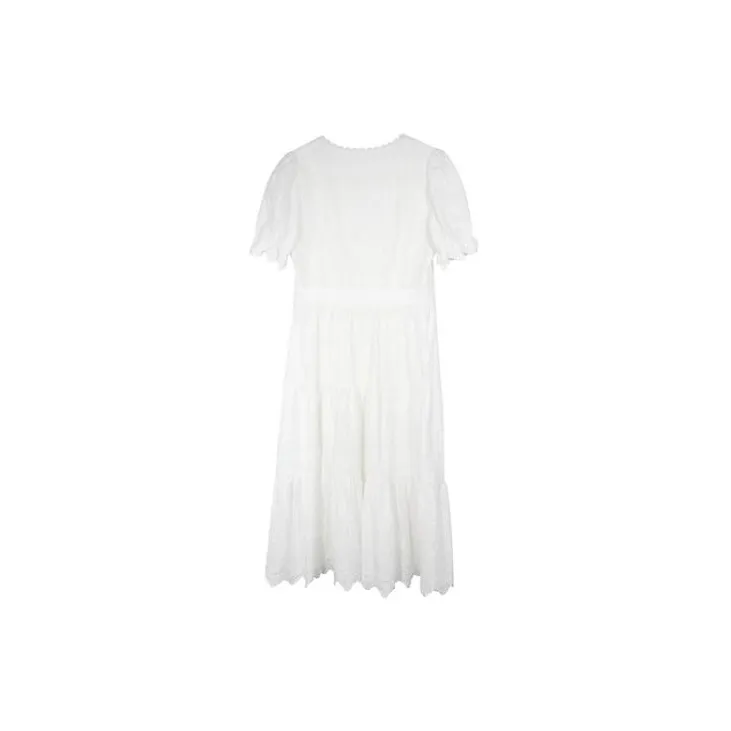 3COLOUR Short-Sleeved Dresses Women's White-1