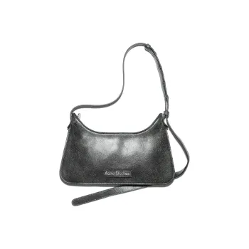 Acne Studios Cow Leather Handbag, Shoulder Bag Women's Black