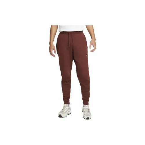 Nike Knitted Sweatpants Men Brown Red