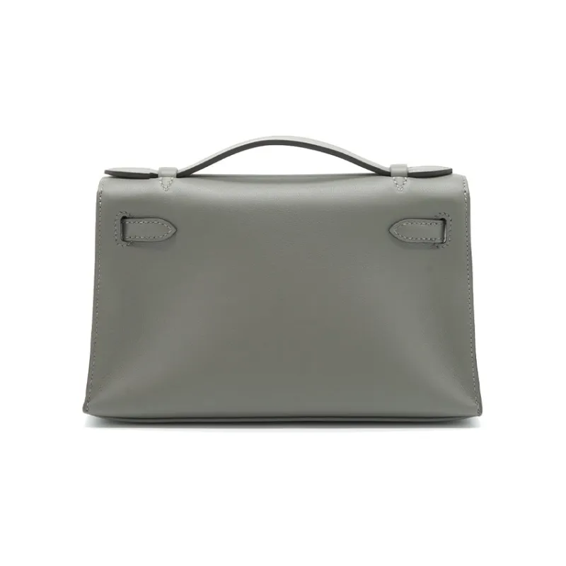 HERMES Mini Kelly Generation 1 Swift Leather Kelly Bag Handbag Regular Women's 0L Grismeyer Rain Cloud Gray-3