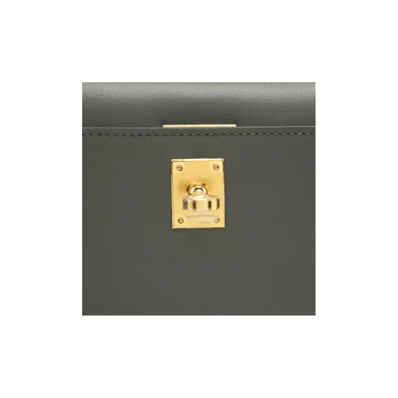 HERMES Mini Kelly Generation 1 Swift Leather Kelly Bag Handbag Regular Women's 0L Grismeyer Rain Cloud Gray-9