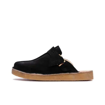 Clarks Originals Rubber Sole Wrap toe Slippers Women's Black