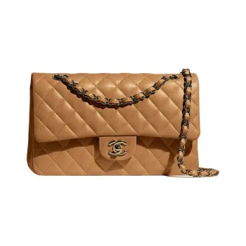 CHANEL Classic Flap CF23P Spring And Summer Lambskin Flap Bag, Shoulder Bag, Crossbody Bag Medium Size Women's Brown