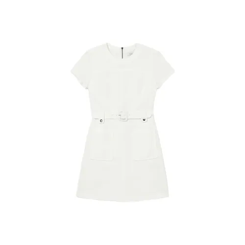 CLUB MONACO Short-Sleeved Dresses Women's M1 White C2WL4