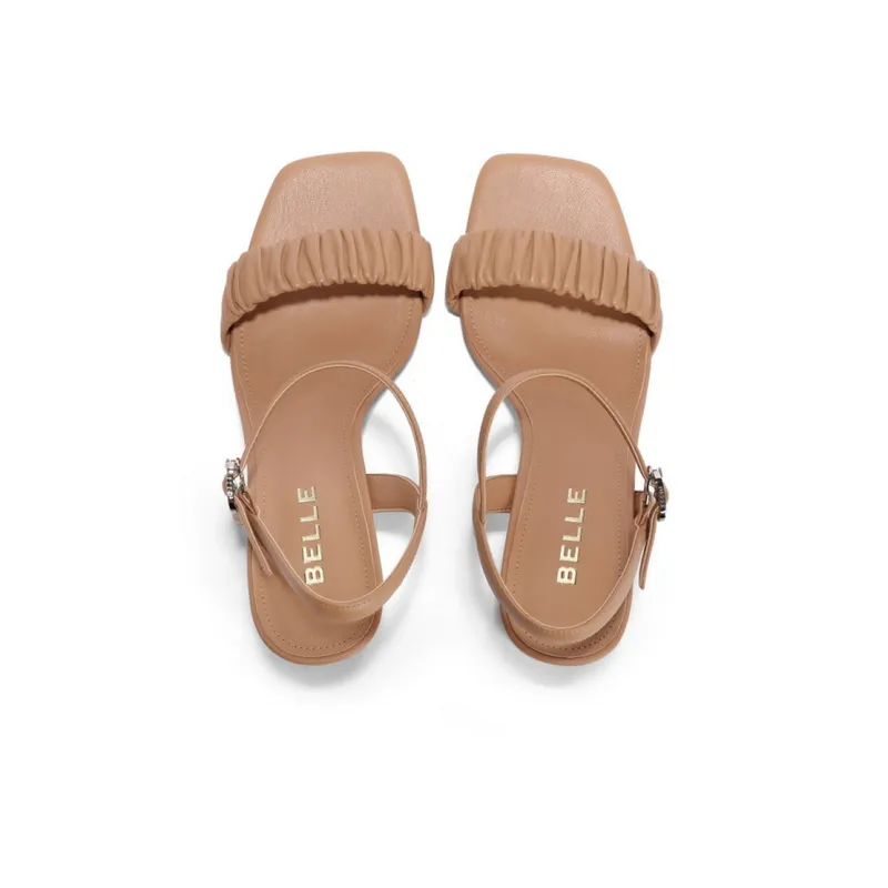 BELLE Stylish Sandal 7cm Women's White Purple Brown-18
