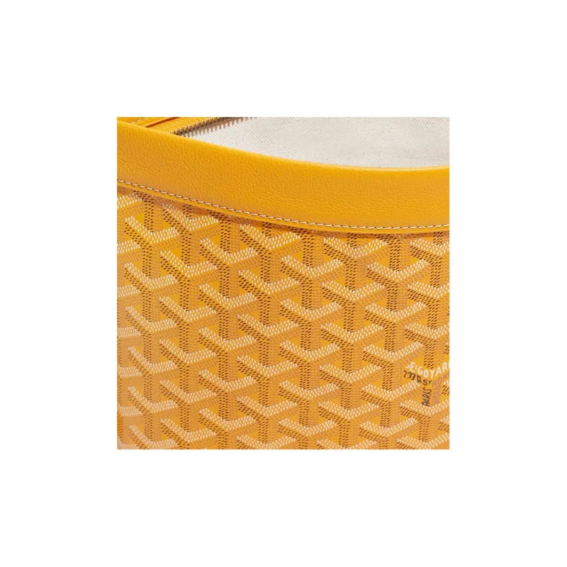 GOYARD Canvas With Calfskin Dog's Teeth Toiletry Bags Storage Bags Clutches Unisex Yellow-3