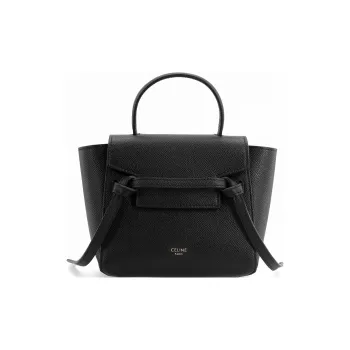 CELINE Cow Leather Catfish Bag, Handbag, Shoulder Bag, Crossbody Bag, Handbag Pico Women's Black