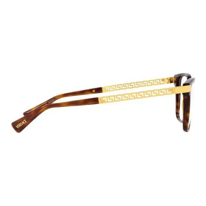 VERSACE Irregular Shape Eyeglass Frames Men's Brown-2