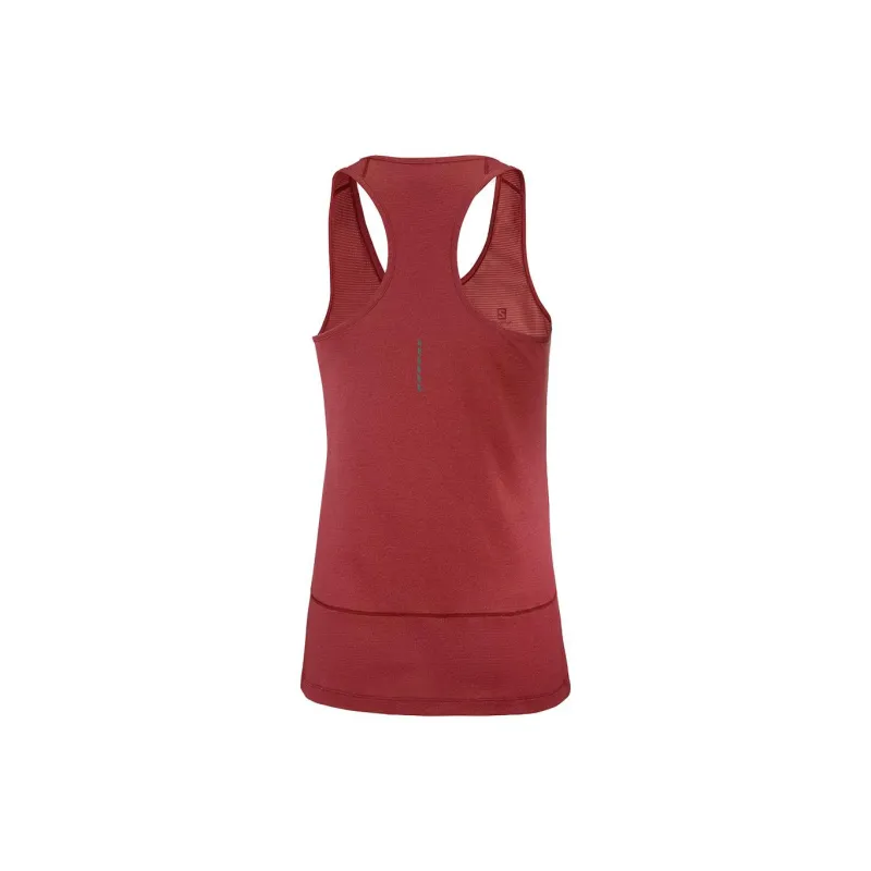 SALOMON CROSS RUN GRAPHIC Sleeveless Sports Shirts Women's Burgundy-1