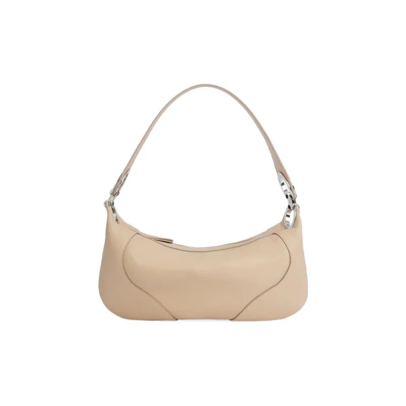 By Far Amira Cow Leather Handbag, Shoulder Bag Women's Light Umber-0
