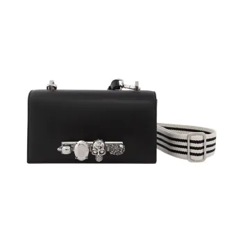 Alexander McQueen Cow Leather Shoulder Bag Crossbody Bag Men's Black