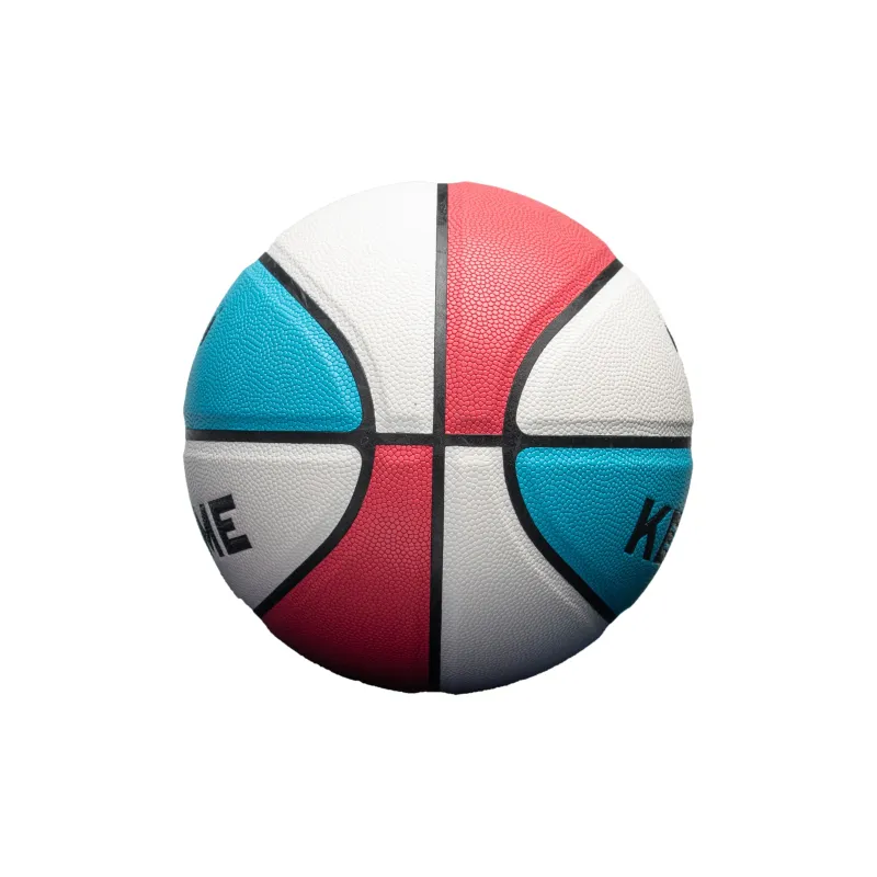 KELME PU Basketball White Blue Red Size 5 7 Size Training Unisex-2