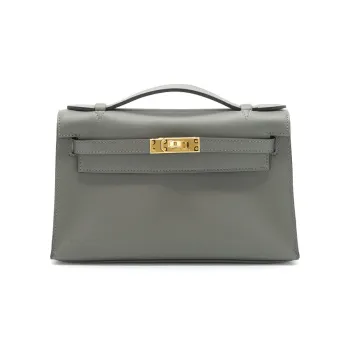 HERMES Mini Kelly Generation 1 Swift Leather Kelly Bag Handbag Regular Women's 0L Grismeyer Rain Cloud Gray