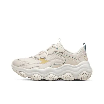 Skechers Old School Running Shoes D'lites 'Beige White' Women's