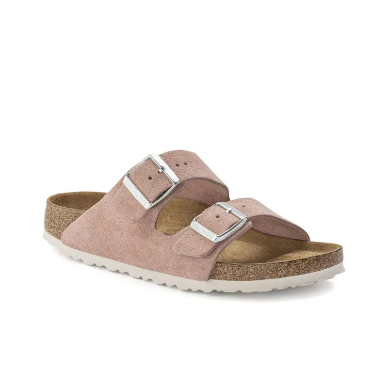 Birkenstock Arizona Soft Footbed Suede Leather Narrow Fit Sandals 'Pink Clay' Women's-1