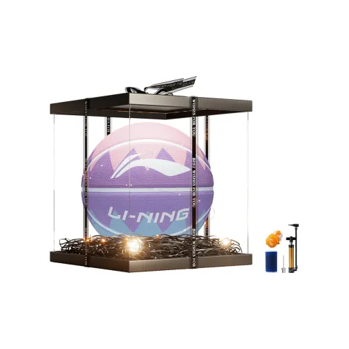 LiNing Rubber Basketball Pink Purple Size 7 Training Unisex