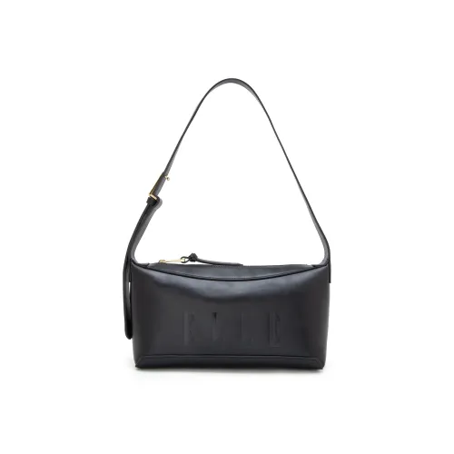 ELLE Cow Leather Pillow Bag Shoulder Bag Baguette Bag Crossbody Bag Shoulder Bag Women's Black