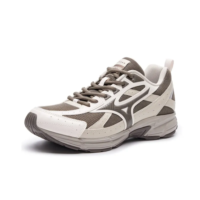 Mizuno Speed Breathable Cushioning Wear Resistant Low Top Casual Running Shoes Unisex White Brown-2