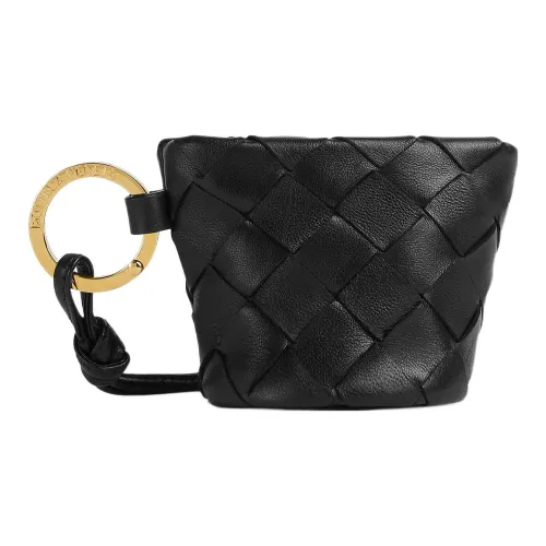Bottega Veneta Intrecciato Lambskin Coin Purse Women's Black