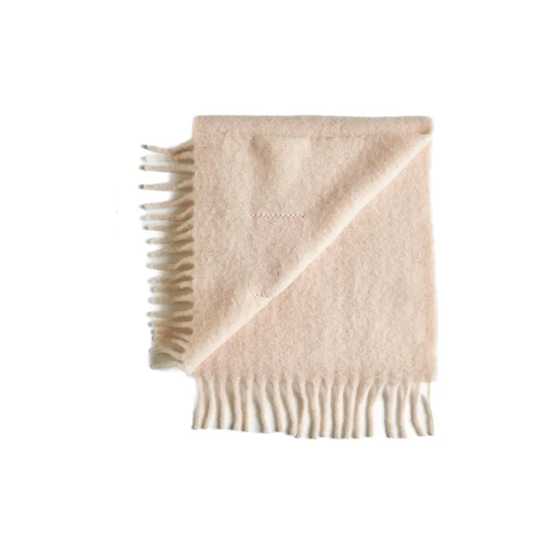 MARNI Logo Patch Fringed Edge Scarf-1