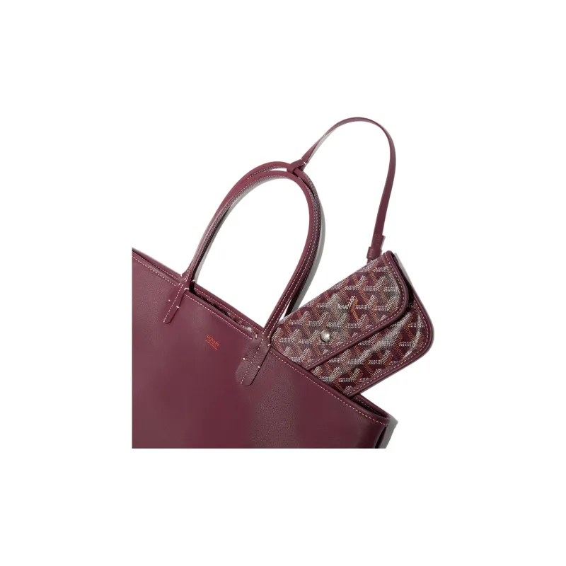 GOYARD Anjou Canvas With Leather Tote Shopping Bag Shoulder Bags Handbags Small Size Unisex 11 Colors-37