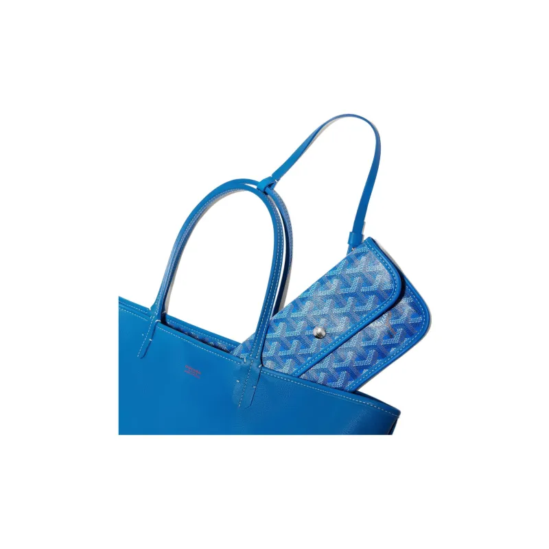 GOYARD Anjou Canvas With Leather Tote Shopping Bag Shoulder Bags Handbags Small Size Unisex 11 Colors-51