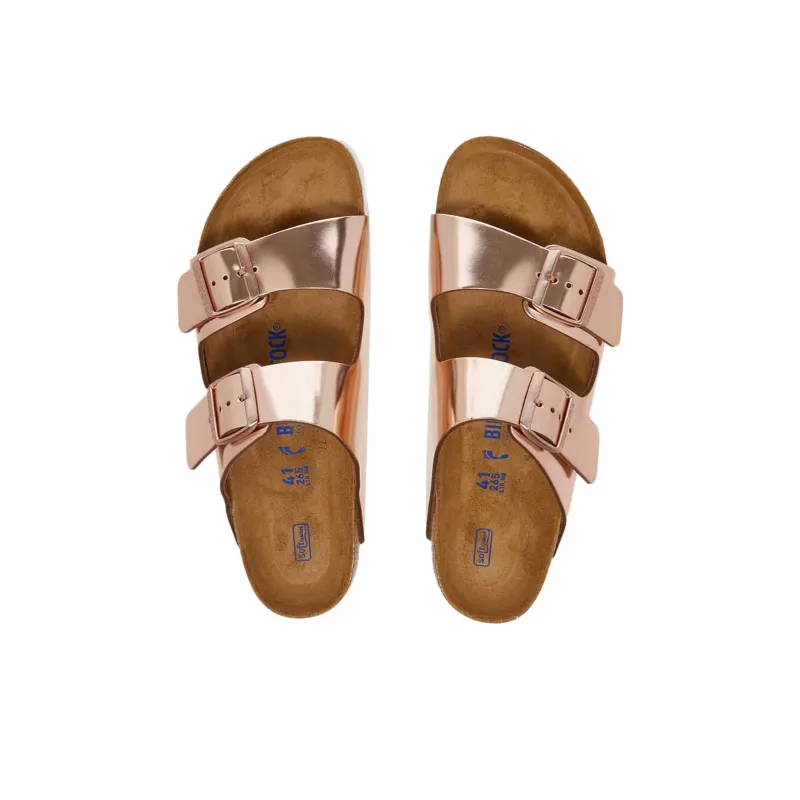 Birkenstock Arizona Softbed Metallic Cooper Women's-3
