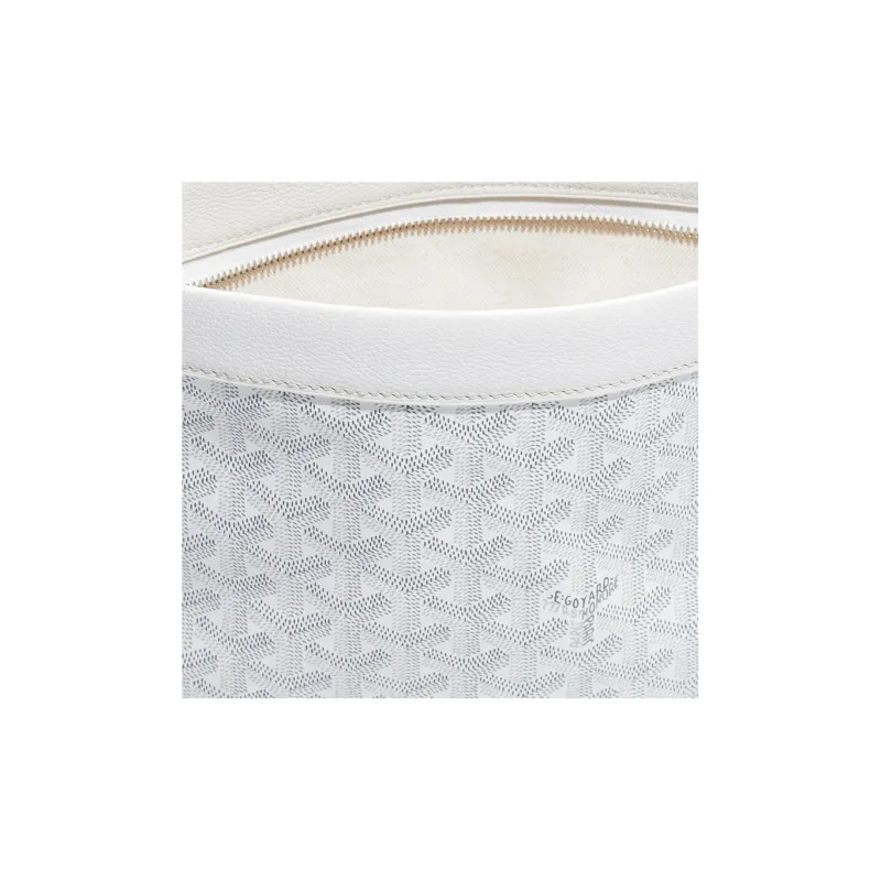 GOYARD Cow Leather Toiletry Bags Storage Bags Clutches Unisex White-2