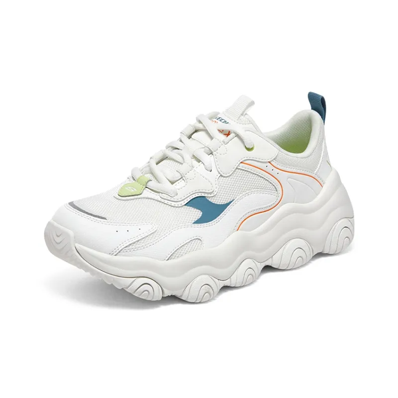 Skechers D'LITES Purple Bear Anti Slip Wear Resistant Low Top Running Shoes Women's White-2