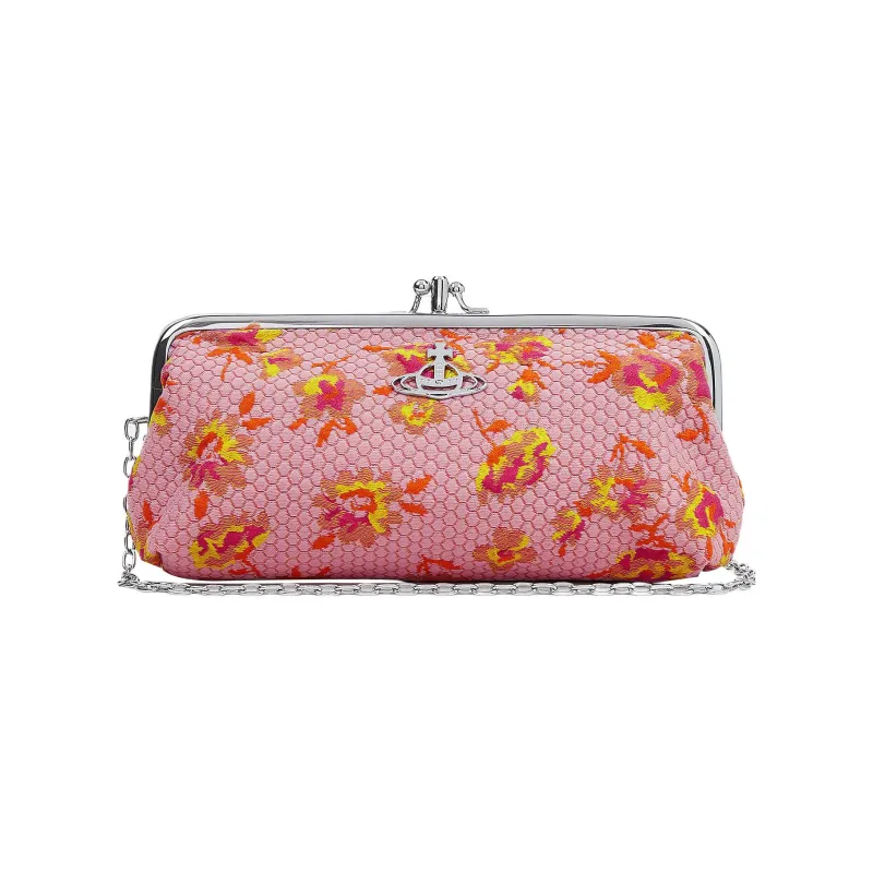 Vivienne Westwood Jacquard Fabric Wallet Women's Pink-1