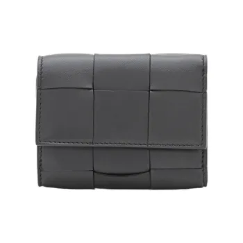 Bottega Veneta Cassette Tri-Fold Zip Wallet