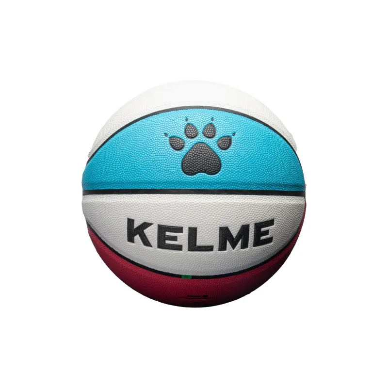 KELME PU Basketball White Blue Red Size 5 7 Size Training Unisex-0