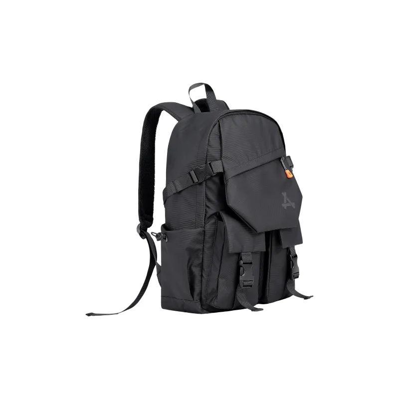 KONADCT Oxford/PU Backpack Large Size Unisex Black/Gray/White/Purple/Monogram/Coffee-2