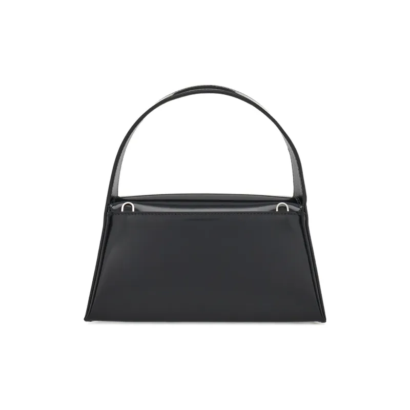 FERRAGAMO Brushed Cow Leather Handbag, Shoulder Bag Trumpets Women's Black-2