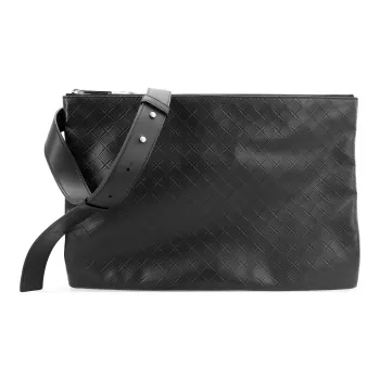 Bottega Veneta Leather Shoulder Bag Crossbody Bag Regular Men's Black