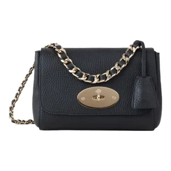 Mulberry Lily Leather Handbag Shoulder Bag Women's Black